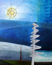 Nächtliche Sonne, 2012, Mischtechnik, 85 x 70 cm