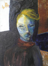 Selbstbildnis, 2002, Mischtechnik, 91 x 68 cm