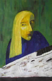 Selbstbildnis, 2004, Acryl, 89 x 60 cm